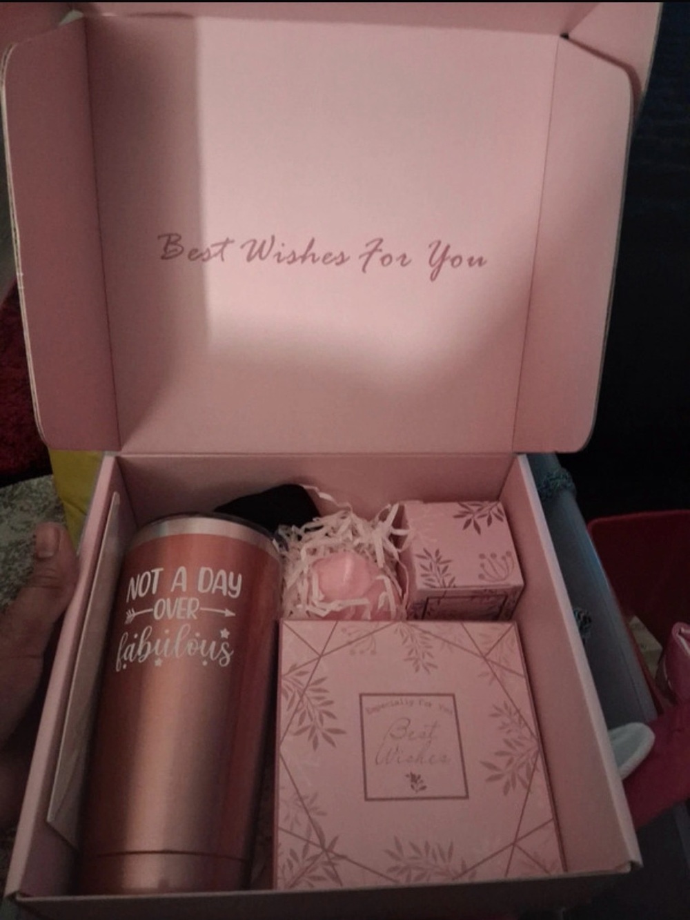 Pink Metallic Travel Tumbler & Gift Set - Pink